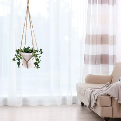 Giant XXL 55 Inches Macrame Planter Hanger Large for 15 inch Pot - color: Brown