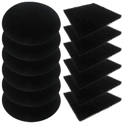 2026 New 12 Pack Replacement Filters, Round 6.75" & Square 4.75" Charcoal for Kitchen Compost Bin