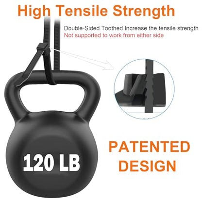 Zip Ties Heavy Duty 12 inch，V-Shaped Toothed Double Sided With 120 LBS Tensile Strength Cable Ties ，Extra Large Wire Ties Adjustable Nylon Tie Wraps for Indoor Outdoor Patented Design（100 Pack Black） - size: 12 Inch V Shaped 100 Pack （120 Lbs ）