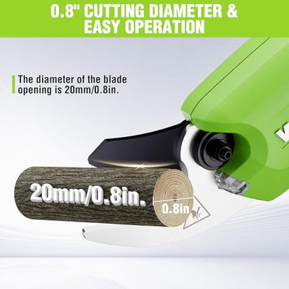 WORKPRO 7.2V Electric Pruning Shears, 0.8" Cutting Diameter