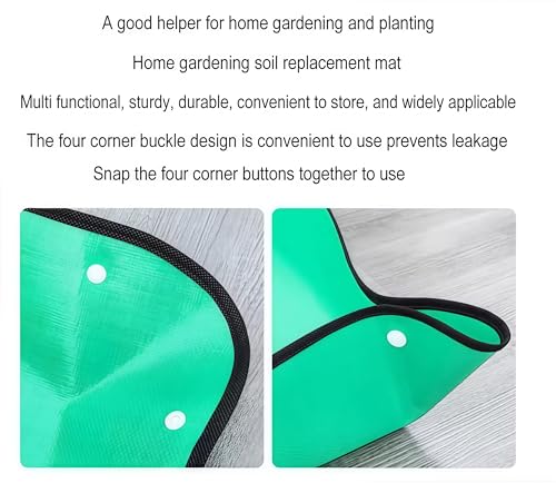Repotting Mat Plant Mat, Indoor Plant Transplant Replacement Mat, Bonsai Tools Portable Gardening Mat, Potting Tray Soil Spillage Mat (Green,19.7 * 19.7) - color: Green