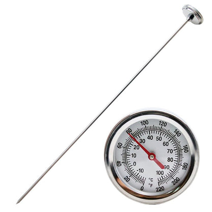 Stainless Steel Thermometer, 20 Inch Probe, for Frying, Brewing, Fermentation, Compost, Candle Making