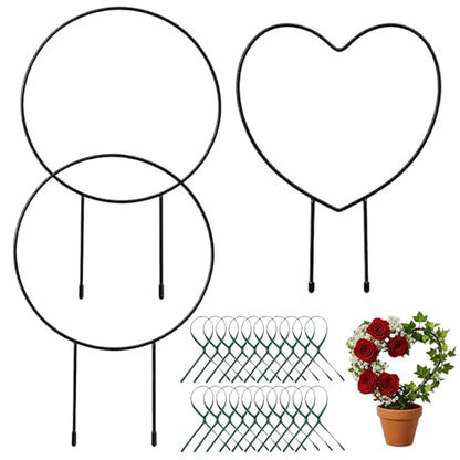 3 Pcs Hoya Trellis Set, Heart Shaped Plant Stand,