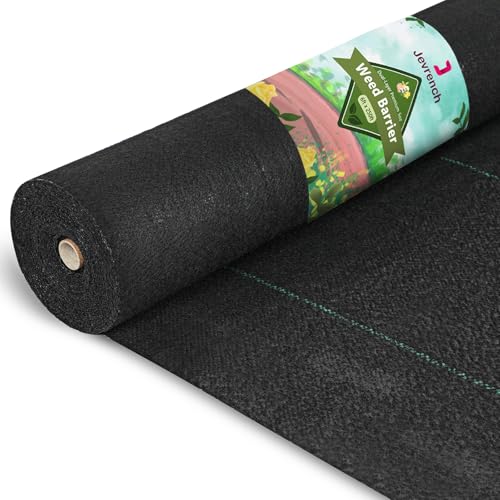 Jevrench 5 oz Heavy Duty Weed Barrier Landscape Fabric, 6 x 250 ft - size: 5oz - 6ft x 250ft