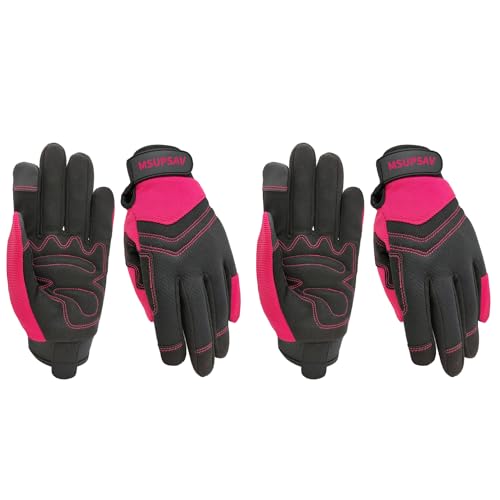 Cute Pattern Gardening Gloves,Thornproof Garden Glove,Gardener Gift - color: 2 Pairs Per Pack-pink Work Gloves, size: Medium