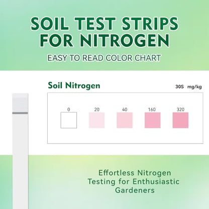 HOVIRAN Soil Test Strips for Nitrogen, 125 Strips Home Soil Test Kit for Lawns Garden - color: Soil Nitrogen Test Strips