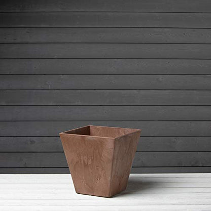 Novelty Artstone 35149 Ella Square Planter, Rust - color: Rust, size: 13.5" L x 13.5" W x 14" H