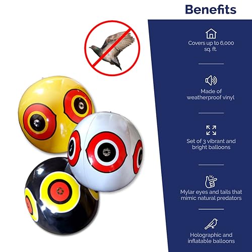 Bird-X SE-Pack Visual Decoy, 3 Count (Pack of 2), Yellow, Black, and White - size: 3 Count (Pack of 2)