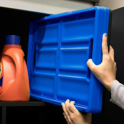 CleverMade Collapsible Storage Bins, 32L 3 Pack, 66 lb Stackable, Ocean - color: Ocean, size: 32l - 3 Pack