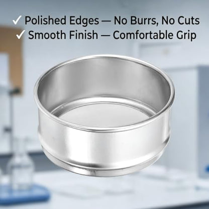 PATIKIL Lab Sieve 1600 Mesh(0.009mm) 4"(10.2cm) Diameter Sifting Screen - size: 1600 Mesh(0.009mm)/4"(10.2cm) Dia
