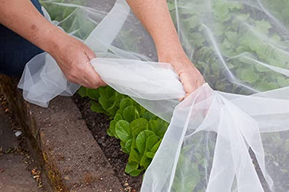 Agfabric Garden Netting 6.5'x10' Insect Pest Barrier Bird Netting for Garden Protection,Row Cover Mesh Netting for Vegetables Fruit Trees and Plants,White - size: 6.5'x10'