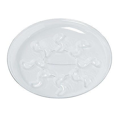 Idyllize 5 Pieces of 10 inch Clear Thick Plastic Heavy Duty Sturdy Plant Saucer Drip Trays for pots (10") - size: 10"