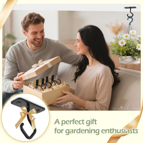 2.5" Ceiling Hooks for Hanging Plants - Heavy Duty Metal Hooks 2-Pack - size: 3C-2.5"4PCs