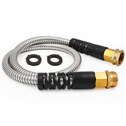Cesun Short Garden Hose 3 feet, Metal Water Hose, Female to Male, 3ft, 5/8" - size: 3ft Male to Female
