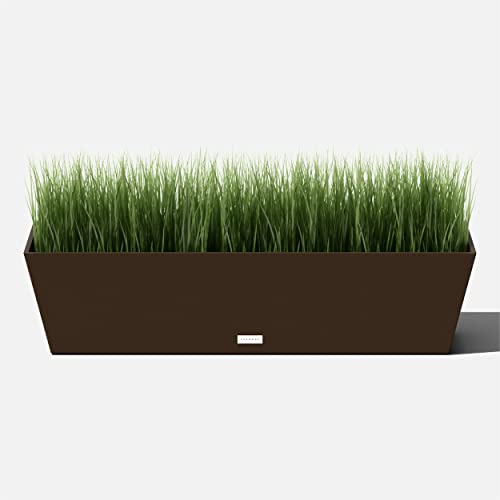 Veradek Pure Series Window Box Planter - Tapered Outdoor Planter - color: Espresso, size: 36 inch