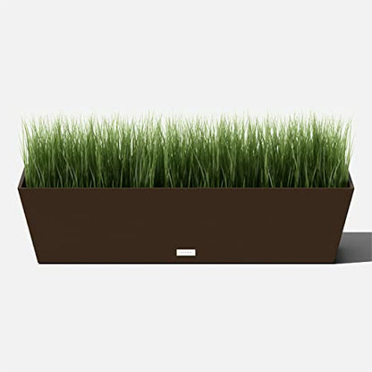 Veradek Pure Series Window Box Planter - Tapered Outdoor Planter - color: Espresso, size: 36 inch