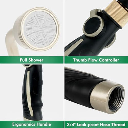 RESTMO Long Watering Wand, 24 Inches Gentle Soft Full Shower Sprayer Wand - color: Black