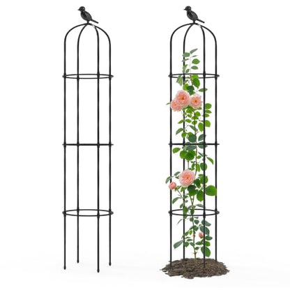 Garden Obelisk Trellis for Climbing Plants Outdoor 69" H (2 Pack) - size: 2 pack