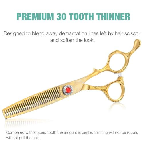 JASON Hair Thinning Scissors Shears - 6" 30-Tooth Professional Cutting - size: 6.10