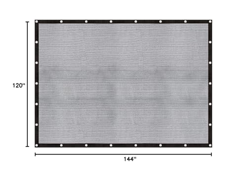 Cool Area 60-70% Mesh Tarp Shade Screen with Grommets, 10x12ft, Black - size: 1 0'X1 2'