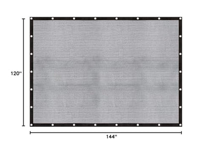 Cool Area 60-70% Mesh Tarp Shade Screen with Grommets, 10x12ft, Black - size: 1 0'X1 2'