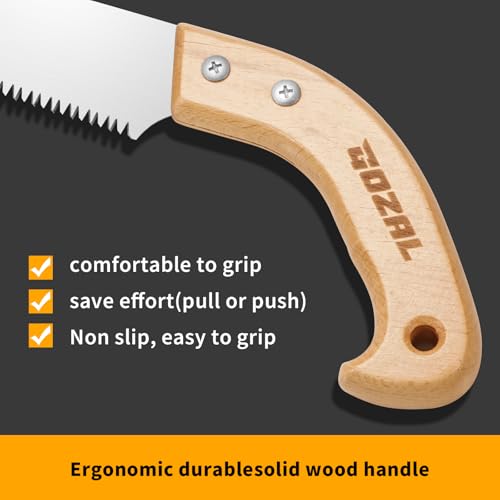 YIAD 13" Pruning Saw, Curved High Carbon Steel Hand Saw with Sheath - size: 13-Inch Straight