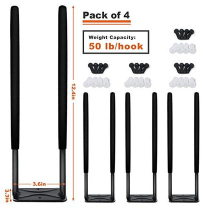 Wallmaster Heavy Duty Garage Tires Hooks Wall Mounted Tool Hanger Organizer - size: 4 Pack