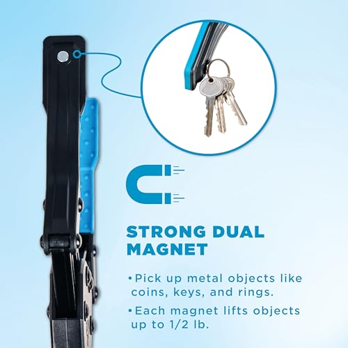 36-Inch Folding Grabber Reacher Tool, Blue, for Seniors - color: Blue