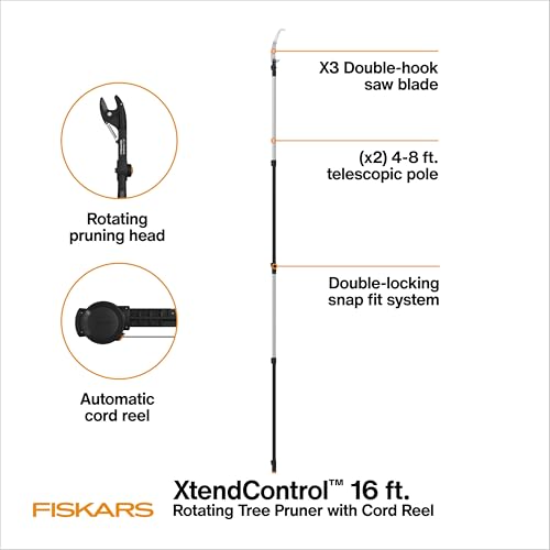 Fiskars 4-16 Ft XtendControl Extendable Pole Saw & Tree Pruner Modular Set - style: 16' Pruner Saw Kit