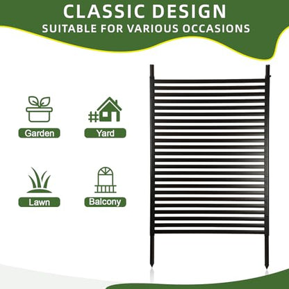 Metal Garden Trellis for Climbing Plants, 59 Inch Tall Fence Plant Support for Flower and Vegetable (35.5" W x 59" H)