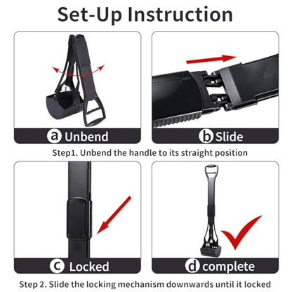 ienjoyed 36“ Large Dog Pooper Scooper for Large Dogs Heavy Duty, Non-Breakable Dog Poop Scooper with Wide Handle for Grass, Gravel, Durable Dog Poop Pick Up Tool, Long Handled Poop Grabber (Black) - color: 36-inch(Black)