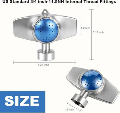 360 Degree Metal Spot Sprinkler 2 Pack, Outdoor Garden Watering Sprinklers for Yard Small Areas Lawn with Gentle Water Flow, Coverage Up to 30FT - color: Blue