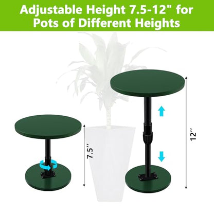 Axcoix 2 Pack Adjustable Height Plant Risers for Inside Pots, 7.5-12" Planter Inserts for Large Pots, Pot Fillers for Tall Square Round Taper Planters (6" 8" 10" Base or Top) - size: Short Lift: 7.5-12" Rise - 2Pack
