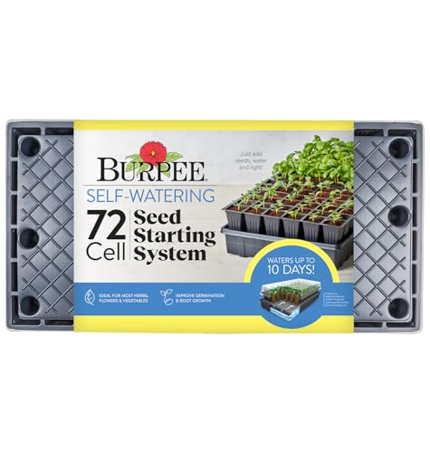 Burpee 72-Cell Self-Watering Seed Starter Kit for Indoor Seed Starting - color: 72 Cell Self Watering Kit