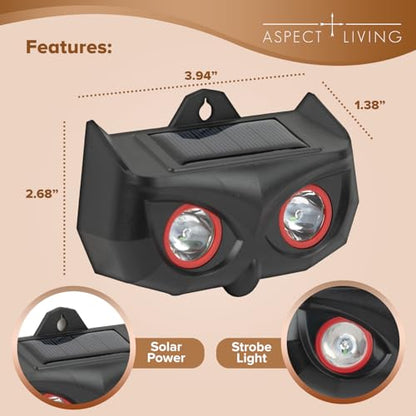 4 Pack Solar Animal Repellent Lights with Flashing Red LEDs