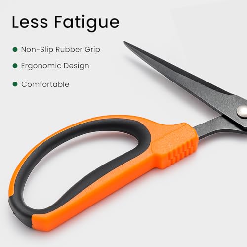 GROWNEER 7.2'' Trimming Scissors Teflon Coated, 1 Pack Pruning Shears