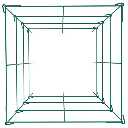 Happybuy Tomato Cages - 14.6" x 14.6" x 39.4". 6 Packs Square Plant Support. Green PVC-Coated Steel for Vegetables, Plants, Flowers, Fruits
