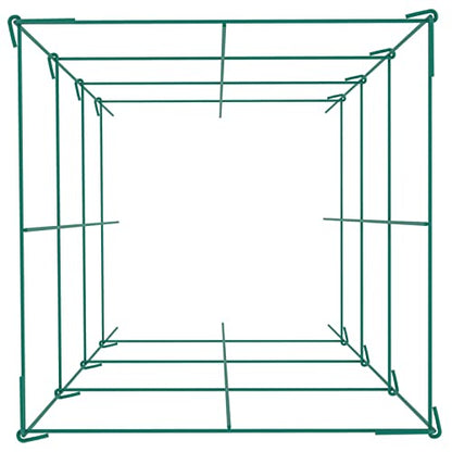 Happybuy Tomato Cages - 14.6" x 14.6" x 39.4". 6 Packs Square Plant Support. Green PVC-Coated Steel for Vegetables, Plants, Flowers, Fruits