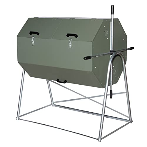 Jora Composter JK 400 - High Capacity Rotating Compost Tumbler - 13-21 Gal/Week - Heat Generating, Insulated Design - Outdoor Compost Bin Tumbler - Dual Chamber Compost Tumbler