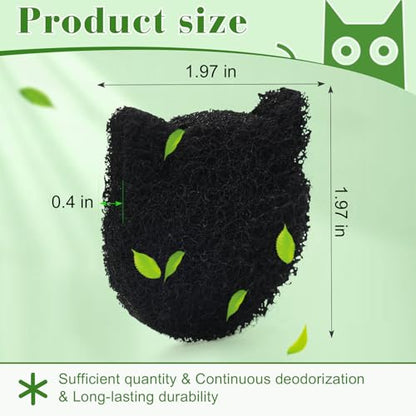 12-Pack Cat Litter Box Carbon Filters, Stick-On
