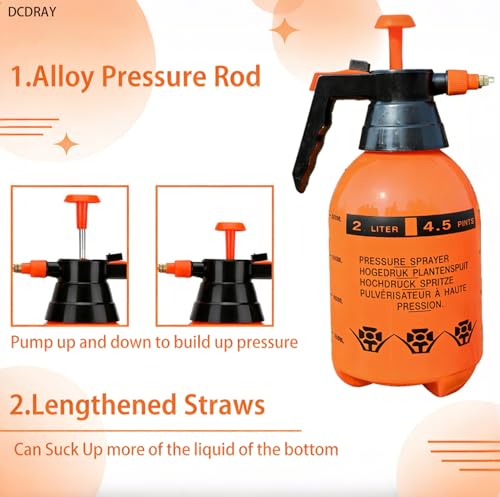 2L Handheld Garden Pump Sprayer (2L Orange) - color: 2L Orange