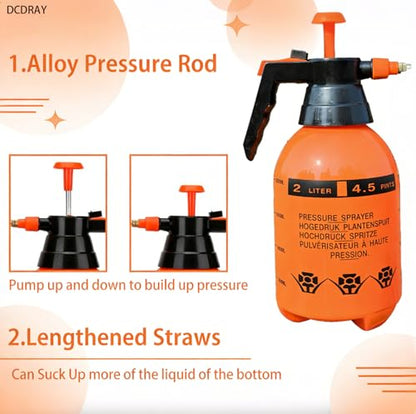 2L Handheld Garden Pump Sprayer (2L Orange) - color: 2L Orange