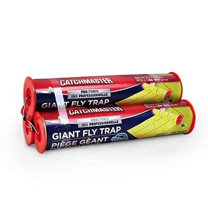 Catchmaster Outdoor Fly Trap Bundle, Giant Fly Glue Trap 3-Pack & Outdoor Fly Jar, for Garage, Backyard, Pool, Patio & Camping