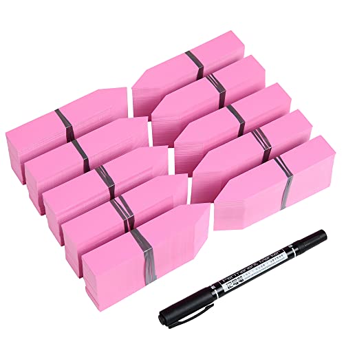 1000 Pcs Plant Tags, 4 Inch Plastic Garden Plant Pot Markers Waterproof Plant Labels, Pink - color: Pink