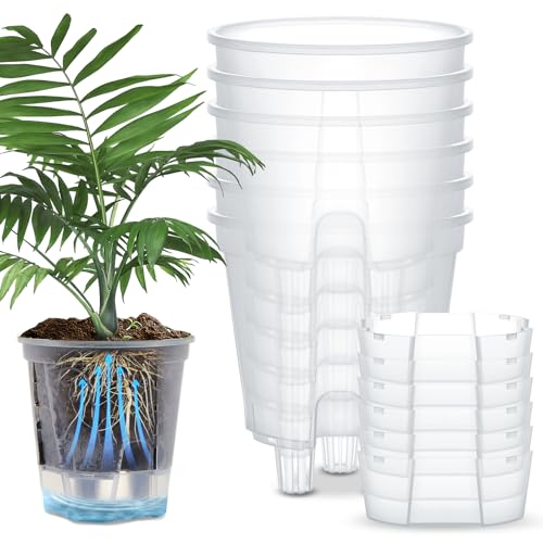 Wonderjune Self Watering Planter, 7.09'', Clear, 6 Pcs - color: Clear, size: 7.09''