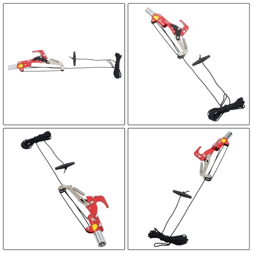 30FT Extendable Pole Saw, Manual Branch Trimmer with Long Handle, Manuals Tree Pruning Saws Band Scissors, 9 Knots Yellow - size: 30FT Yellow