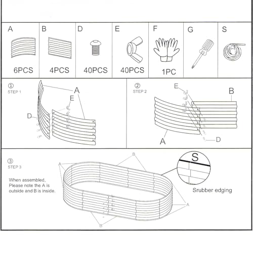 Raised Garden Bed, Metal Planter Box, Flower Box, Outdoor Planter - size: 2 PCS of 4×2×1 ft