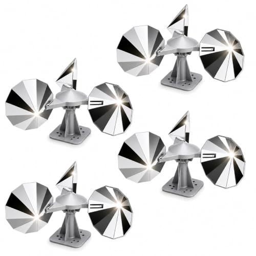 4 Pack Bird Scare Reflective Device, Wind Spinner with ABS Base - size: 4P
