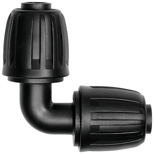1/2 Inch Drip Irrigation Elbow Fittings, 13 Pack Anti-Drop Lock Nut Barbed Elbow Connectors for 1/2 Inch Drip Tubing (1/2" ID x 0.65" OD) Reusable Irrigation Parts for Garden Drip System - size: 1/2" Lock Nut Elbow