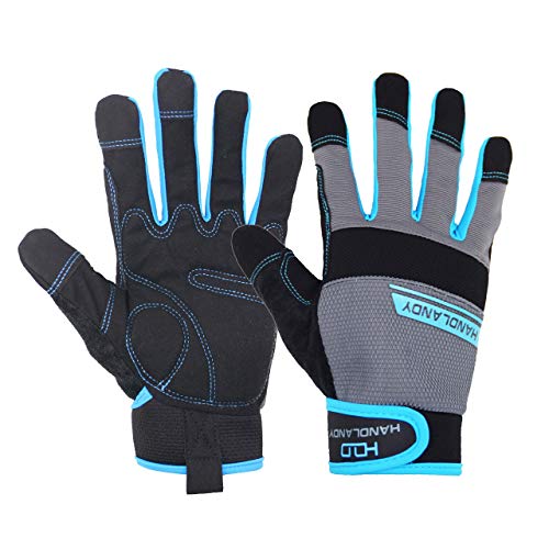 HANDLANDY Breathable Gardening Gloves & Work Gloves for Men & Women Medium